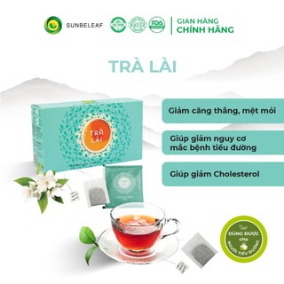 Trà Lài Túi Lọc SunBeleaf, trà hoa nhài cao cấp giảm căng thẳng mệt mỏi, Hương vị đâm đà, trà túi lộc hộp 20 gói