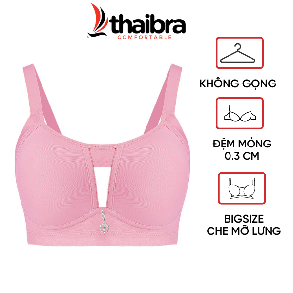 Áo lót nữ bigsize nữ mút mỏng không gọng bản to nâng ngực BIG3 Lakamy Comfortable