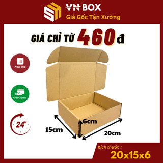 20x15x6 Combo 20 Hộp carton nắp gài, hộp nắp cài pizza giá gốc tận xưởng - VN Box