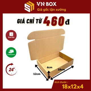 18x12x4 combo 100 Hộp nắp gài pizza, hộp giấy nắp cài gói hàng phụ kiện, nước hoa quà tặng - VN Bo
