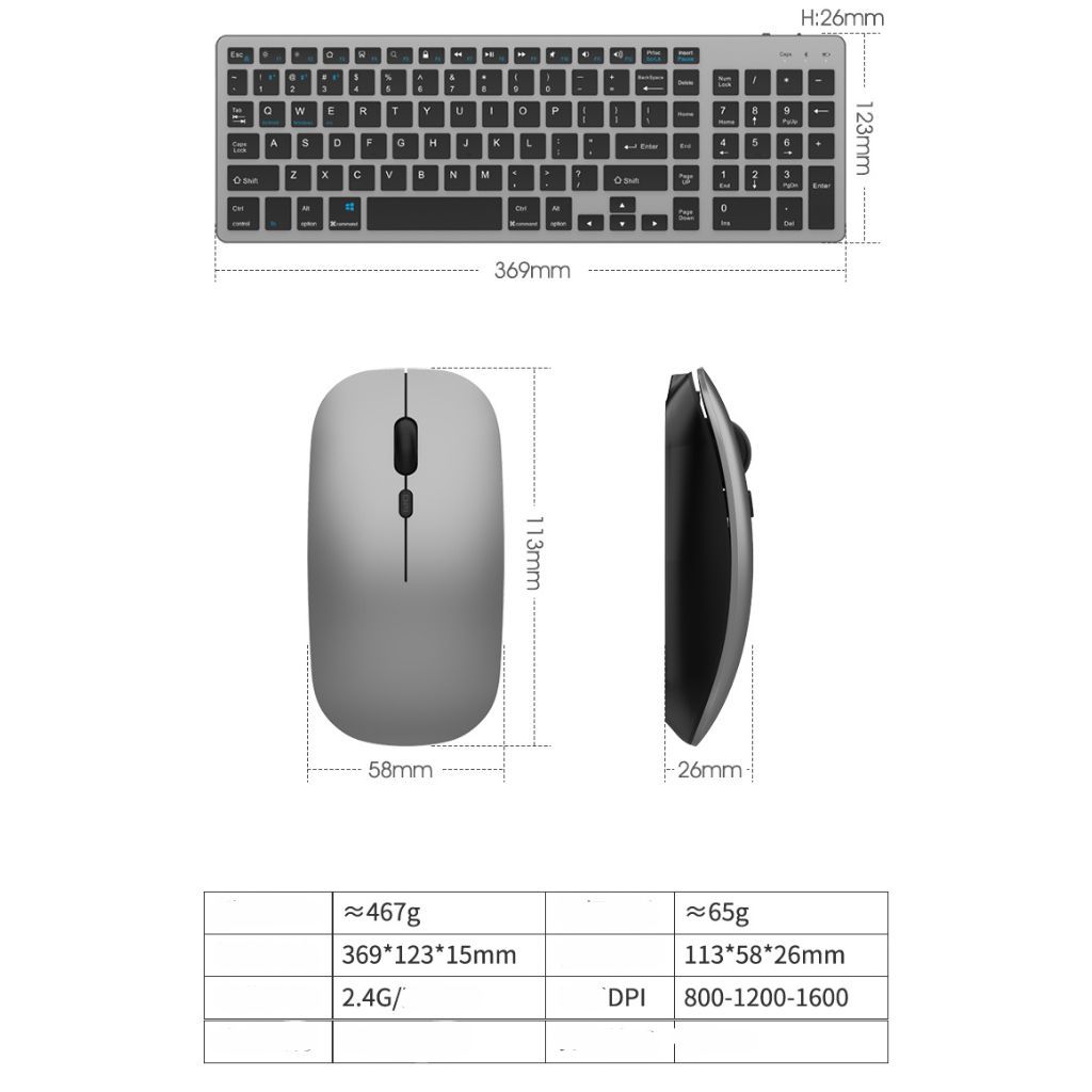 Bàn phím không dây hai chế độ Bluetooth và 2.4G dùng cho các loại máy tính điện thoại và máy tính bảng,pin trâu | BigBuy360 - bigbuy360.vn