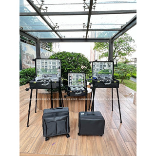 Cốp kéo cứng gương đèn có bánh xe và 4 chân size to 22-24 inch