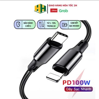 cáp sạc nhanh bọc dù chống rối C to C type-C to Lightlin USB-TYPE-C - DÀI 1.5 m bảo hành 1 năm