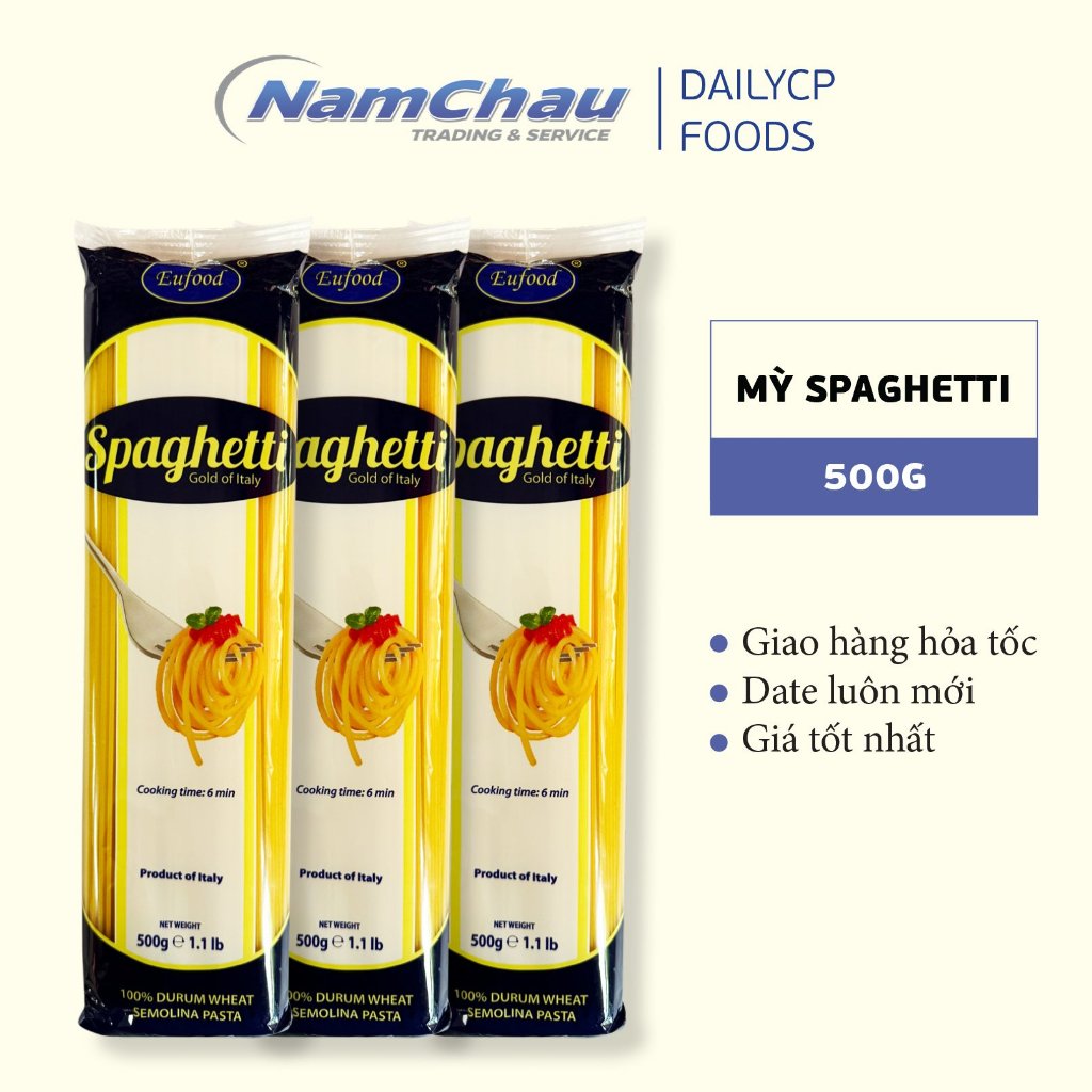 Mì Spaghetti Eufood gói 500g/ Mỳ Ý Spaghetti  [HN giao hỏa tốc]