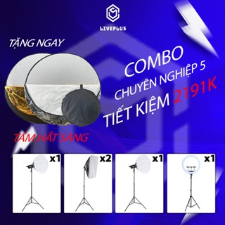 Bộ Đèn Livestream Chuyên Nghiệp 5 Combo hoàn hảo cho livestream, studio, quay phim, chụp ảnh chuyên nghiệp