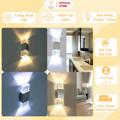 Đèn Tường Enery Green Lighting Led 2 Đầu Chiếu Sáng DT-180 - Trang Trí Phòng Khách - Hàng Lang / Cầu Thang - BH 1 Năm