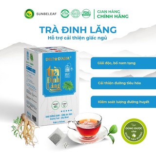 Trà Thảo Mộc Đinh Lăng Túi Lọc SunBeleaf Dễ Ngủ, Cải Thiện Tình Trạng Mất Ngủ, An Thân Ngủ Ngon, Trà Túi Lọc 20 Gói