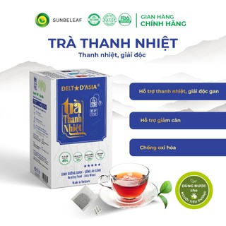 Trà Thanh Nhiệt Túi Lọc Delta, Hỗ trợ detox, thanh nhiệt thải độc cơ thể, trà túi lọc hộp 25 gói