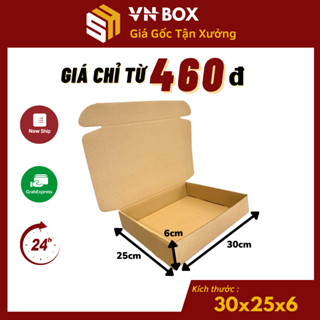 30x25x6 Combo 10 Hộp nắp gài pizza hộp giấy nắp cài gói hàng phụ kiện quần áo quà tặng giá rẻ-VN Box