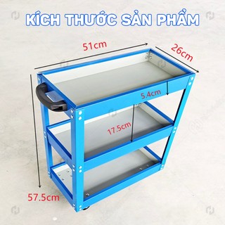 Xe đẩy đồ nghề HTD-07, Kệ treo đồ nghề cơ khí, sửa chữa giá siêu tốc, nhỏ gọn, tiện đụng