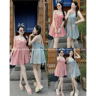 VÁY KẺ 2 DÂY BABYDOLL 25213