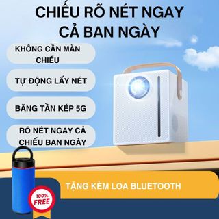 Máy chiếu Android 9.0, xem Netflix, Youtube,...kết nối Wifi cực nhanh, chia sẻ màn hình, âm thanh sắc nét