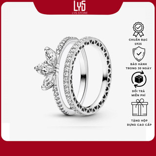Bộ nhẫn bạc nữ lys s925 tear-shaped 8051sv- 8065sv