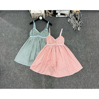 VÁY KẺ 2 DÂY BABYDOLL 25213