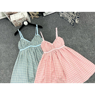 VÁY KẺ 2 DÂY BABYDOLL 25213