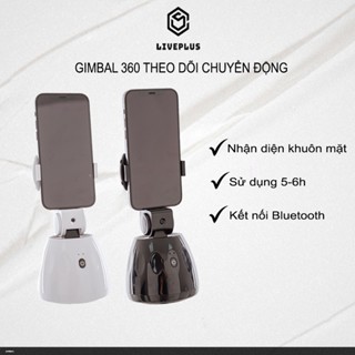 Gimbal AI 360 nhận diện khuôn mặt tự động, Giá đỡ điện thoại thông minh có camera theo dõi chuyển động gương mặt