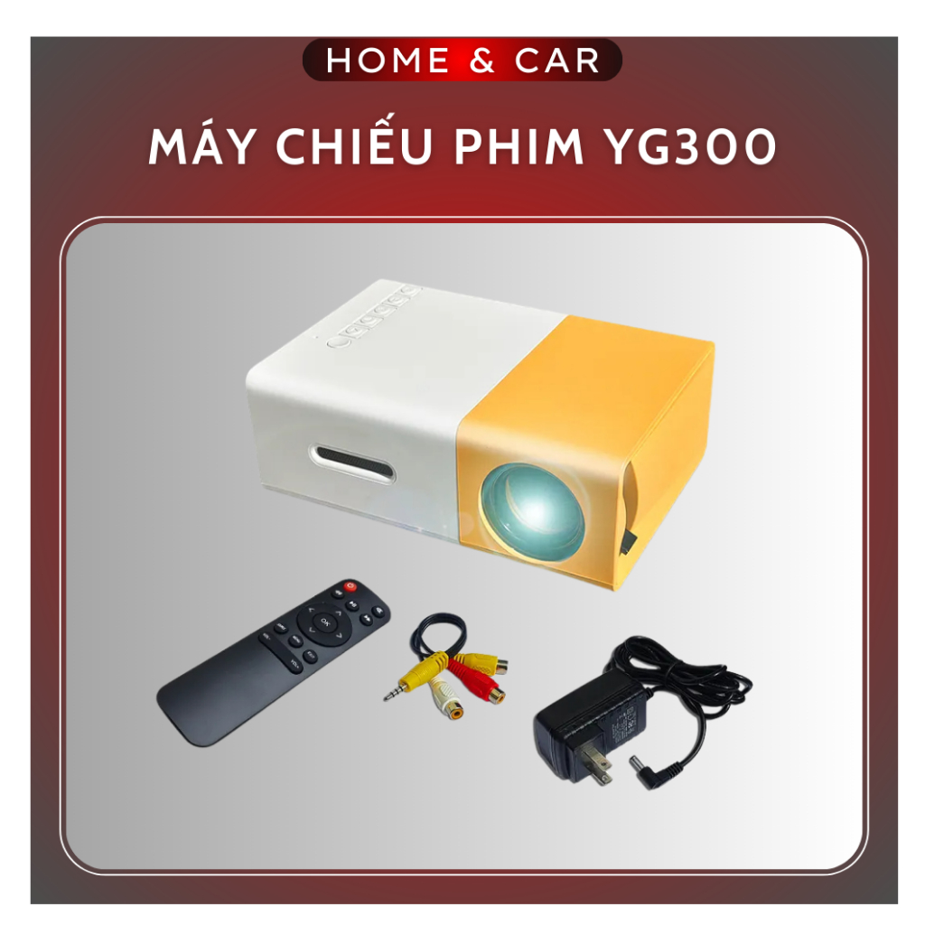 Máy chiếu mini YG300 dễ dàng kết nối với USB, thẻ nhớ, máy tính bảng, máy tính xách tay