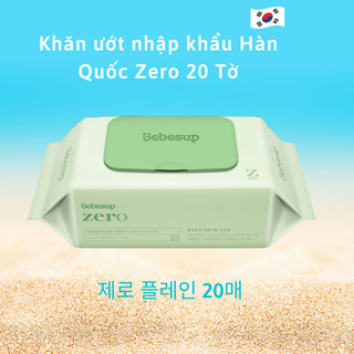 Khăn ướt bỏ túi hàn quốc không mùi bebesup zero 20 tờ