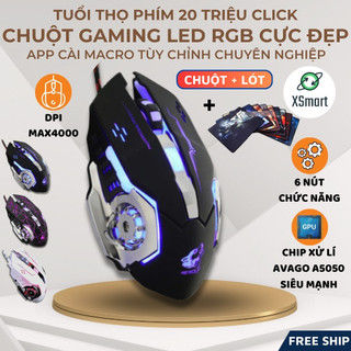 Chuột game thủ V5 cực bền thiết kế độc lạ có LED nhiều màu