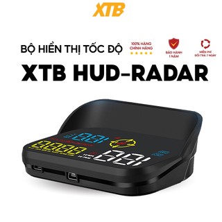 Bộ HUD Hiển Thị Tốc Độ Kính Lái Ô Tô HUD RADA XTB Cảnh Báo Tốc Độ, Cam Phạt Nguội, Cắm Cổng OBD 2 USB - BẢO HÀNH 1 NĂM