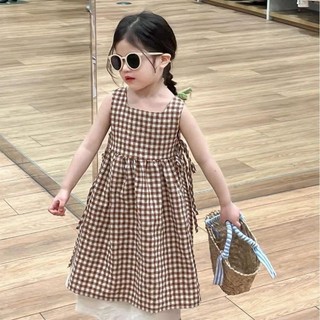 Đầm Babydoll kẻ sọc bé gái size từ 12-37kg