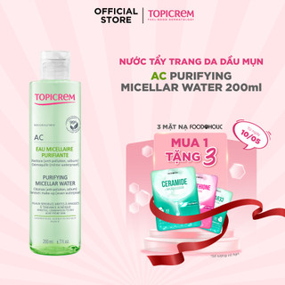 Nước tẩy trang dành cho da dầu mụn TOPICREM AC PURIFYING MICELLAR WATER 200ml