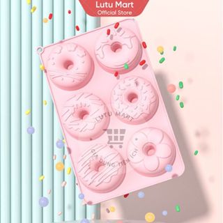 Khuôn Silicone Làm Bánh Donut 6 Lỗ Làm Khúc Bạch, Pudding, Bánh Vòng Tròn, Bánh Rán Vòng Chống Dính – Lutu Mart