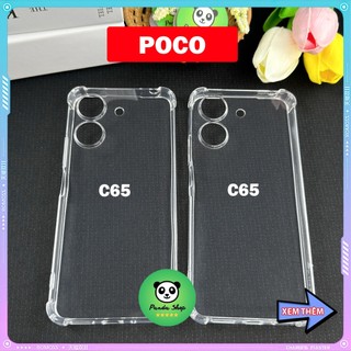 Ốp POCO C65 Bảo Vệ Cam, Chống Sốc, Trong Suốt, Silicon
