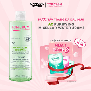 Nước tẩy trang dành cho da dầu mụn TOPICREM AC PURIFYING MICELLAR WATER 400ml