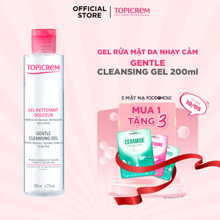 Gel rửa mặt không chứa xà phòng dành cho da khô và nhạy cảm -TOPICREM Gentle Cleansing Gel 200ml