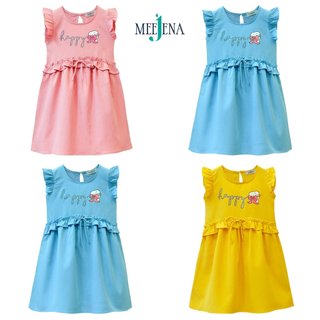 Váy bé gái tay cánh tiên từ 14-39 Kg, Váy cho bé gái MEEJENA Vải Xốp Thun cho bé từ 3-8 tuổi - 3229