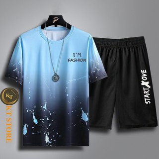Set đồ bộ nam nữ unisex tay ngắn chất vải thun lạnh in chuyển nhiệt co giãn 4 chiều thoáng mát