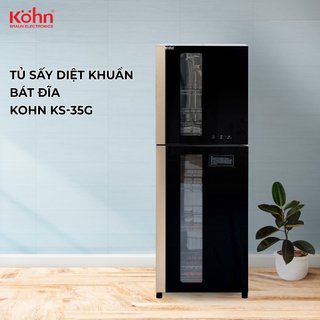 Tủ sấy bát Kohn KS35G khử trùng diệt khuẩn Dung tích 198L - Bảo hành chính hãng 24 tháng