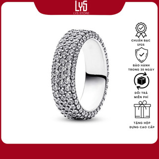 Nhẫn bạc nữ lys timeless pave triple-row ring 8120sv