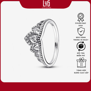 Nhẫn bạc nữ lys regal beaded tiara sliver ring 8054sv - nhẫn bạc nữ hàng fullbox bạc s925 ale