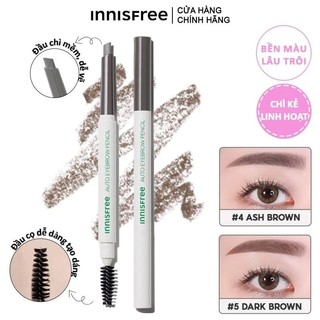 [Mẫu mới 2023] Chì Kẻ Mày Hai Đầu Innisfree Auto Eyebrow Pencil