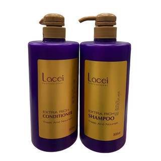 Dầu gội và xả Lacei Extra Rich phục hồi tóc hư tổn  800ml