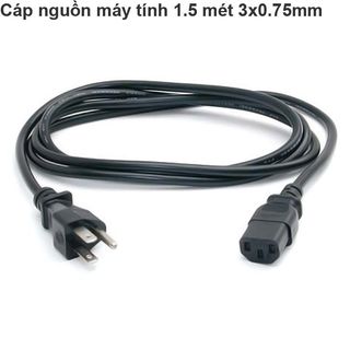 Dây Cáp Nguồn Máy Tính 3 chấu , Chuẩn MỸ, NHẬT dài 1.8m zin theo máy HP- Chịu Tải 1600w, Lõi Đồng To (Hình + Clip Thật)