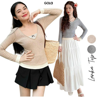 Áo lanka - áo len tay dài cổ v