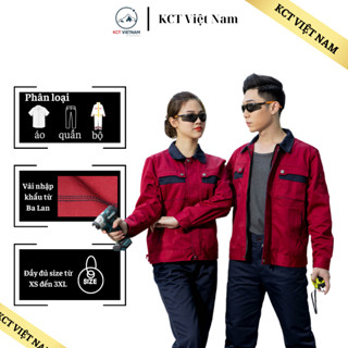 Quần áo bảo hộ lao động cao cấp KCT KEON 897DK trang phục công nhân thoáng mát thấm hút mồ hôi