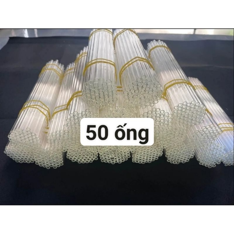 50 Ống  borosilicate dài 20cm Phi6