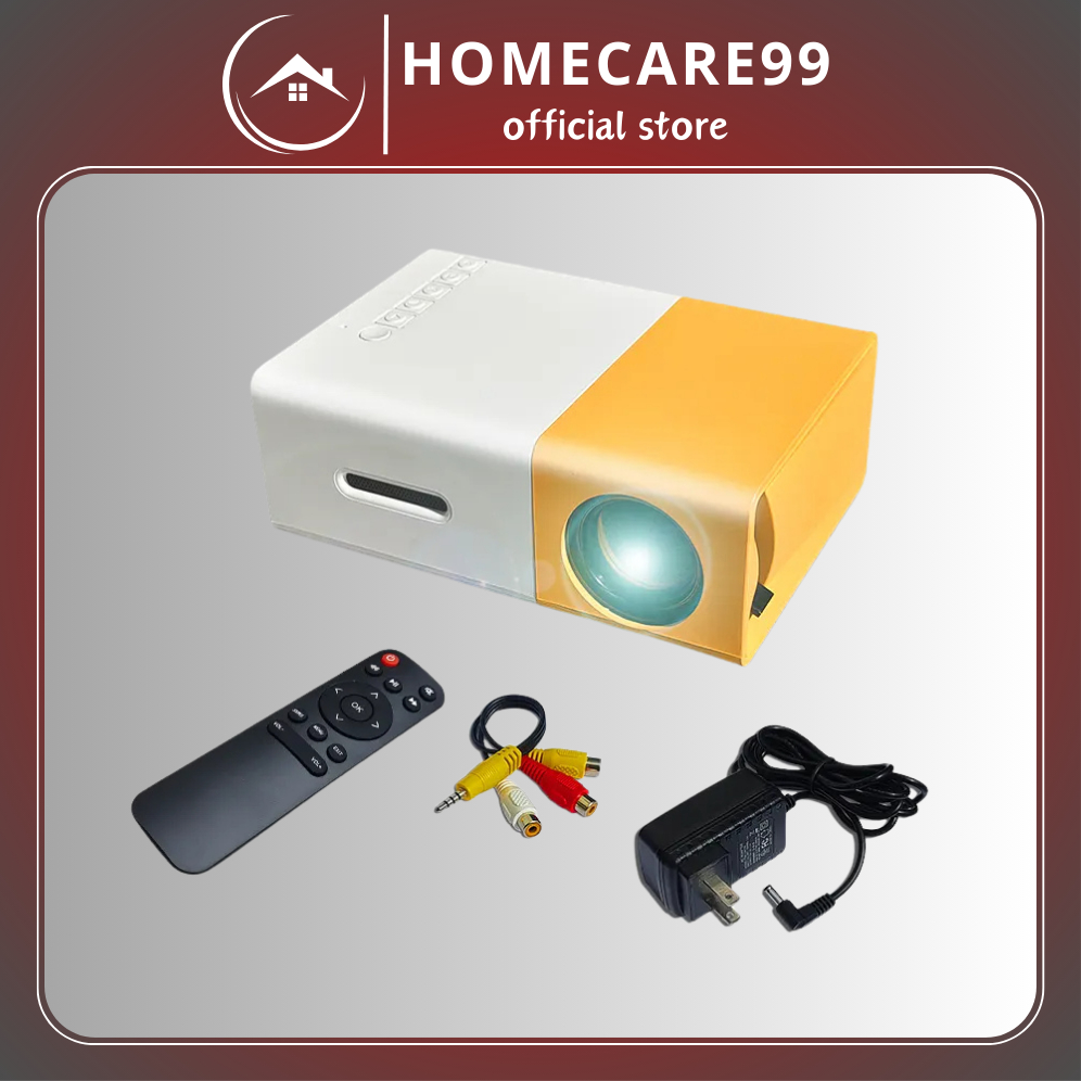 Máy chiếu mini YG300 dễ dàng kết nối với điện thoại di động, máy tính bảng, máy tính xách tay