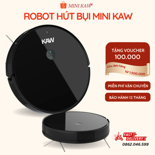 Robot Hút Bụi Lau Nhà KAW - Pin 10000mAh, Lực Hút 5000Pa, Tự Động Sạc, Sử Dụng APP Tiếng Việt