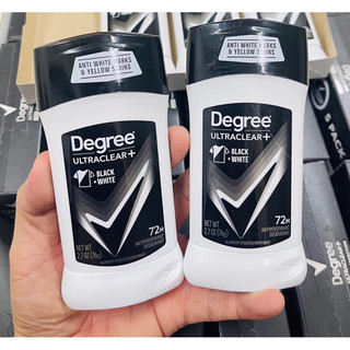 Lăn khử mùi nam degree men ultraclear black + white 76g của mỹ