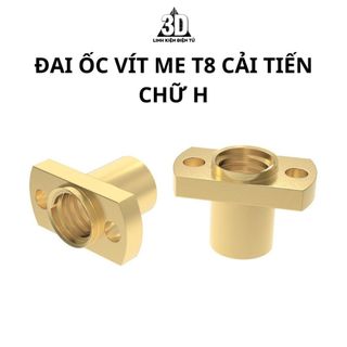 Đai ốc vít me t8 cải tiến chữ h bước 2 bước 8 dành cho máy in 3d, cnc