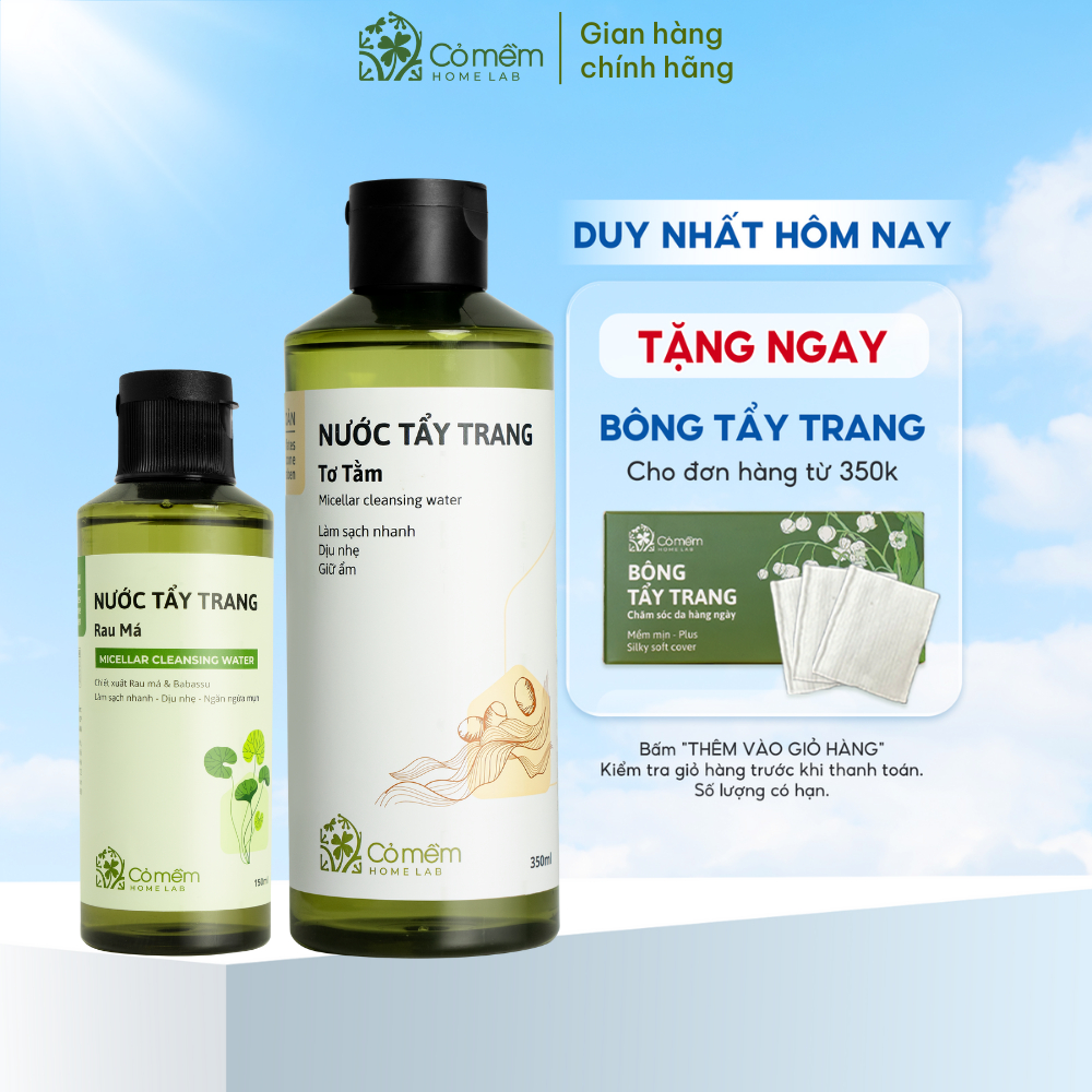 Nước Tẩy Trang Và Làm Sạch Sâu Cho Thường Khô Da Mụn Da Dầu Nhạy Cảm Cỏ Mềm 150ml