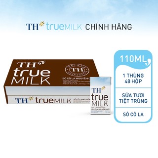Thùng 48 hộp sữa tươi tiệt trùng sôcôla nguyên chất TH True Milk 110ml (110ml x 48)