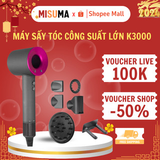 Máy sấy tóc Misuma 2 chiều nóng lạnh công suất lớn 2300W nhanh khô tóc, 3 chế độ sấy chăm sóc tóc chuẩn salon
