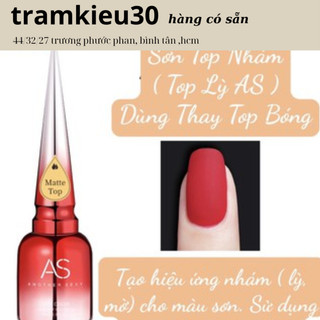 Sơn gel top nhám as chính hãng chai đỏ 15ml