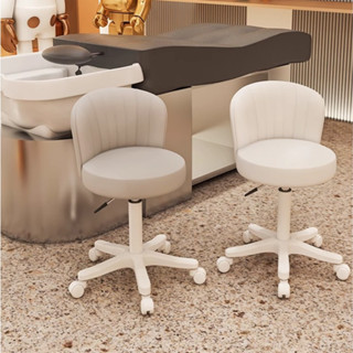 Ghế Spa, Ghế Xoay Văn Phòng Bọc Da Cao Cấp Có Tựa Lưng Màu Trắng (Nâng Hạ Và Xoay 360)